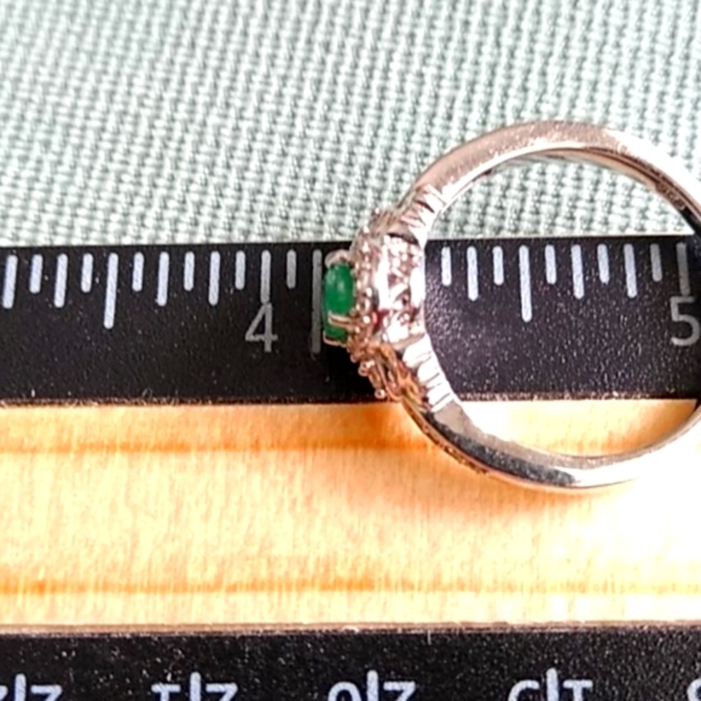 SOLD🌱 SOCOTO EMERALD AND CAMBODIAN ZIRCON RING 🌱 - Picture 5 of 5